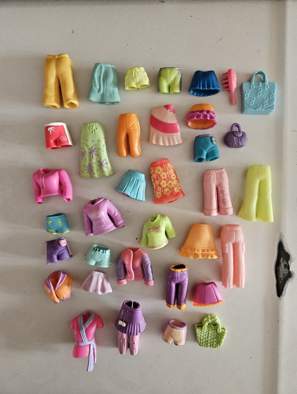 VTG Y2K Rubber Polly Pocket Clothing Lot 25+ Pieces